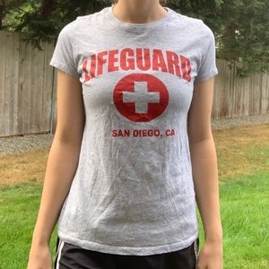 San Diego Grey Lifeguard tee shirt